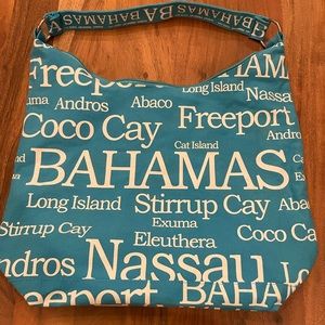 New, never used blue Bahamas beach bag